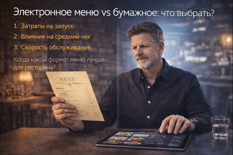 Электронное меню для ресторана