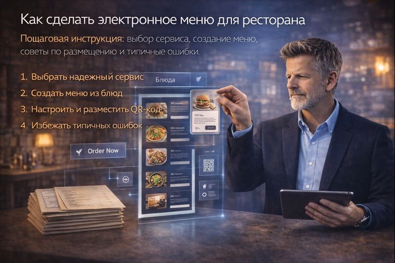 Электронное меню для ресторана