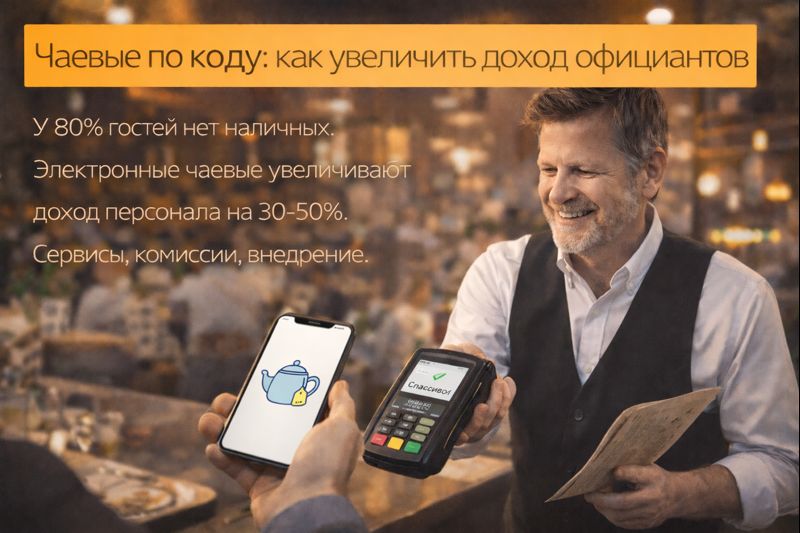 Электронные чаевые для официантов