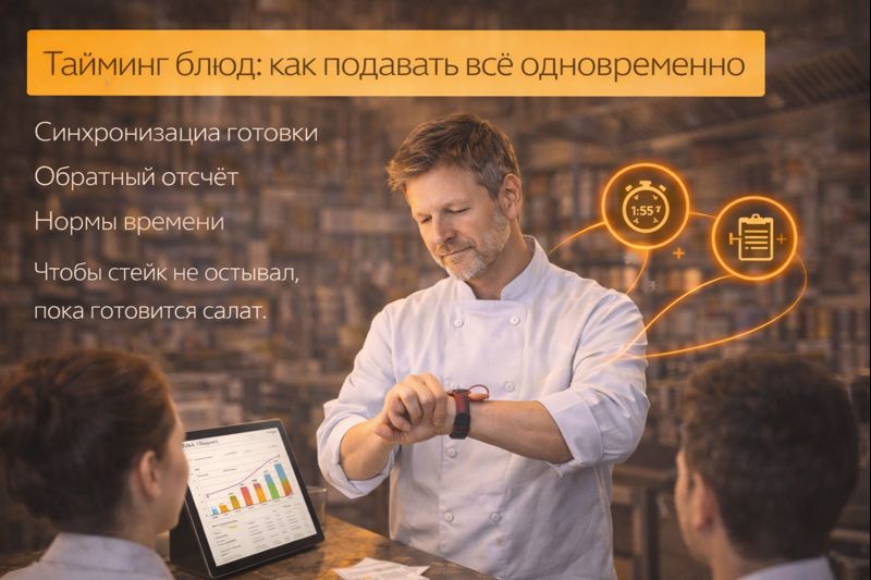 Синхронизация подачи блюд в ресторане